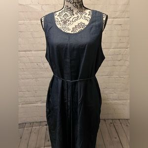 Gap Dark Rinse Denim Dress with Waist Tie